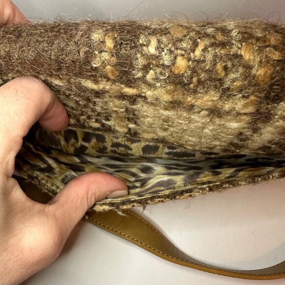 Dolce & Gabbana Women Wool Blend Plaid Crossbody Bag Authentic D&G leather strap - Picture 4 of 12